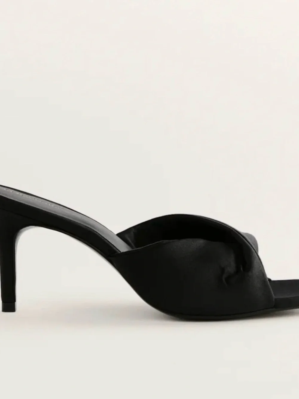 Reformation Gracie Twist Satin Kitten Heels - worn once
